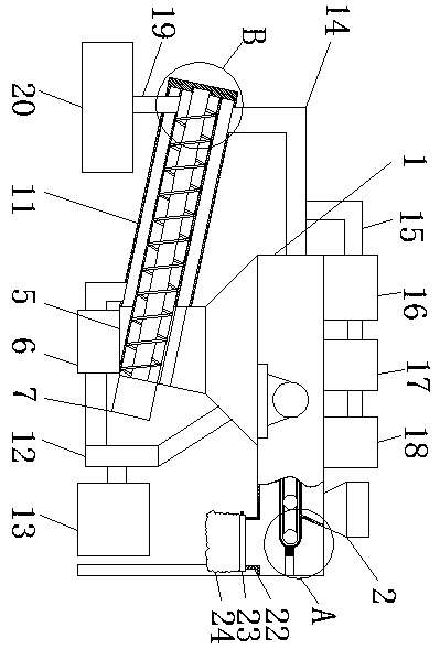 Grain dryer with dust removal function