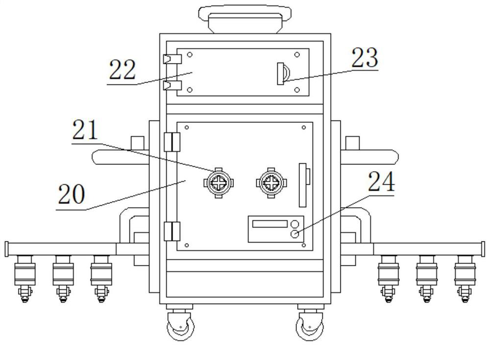 Spraying agent spraying device for soil remediation