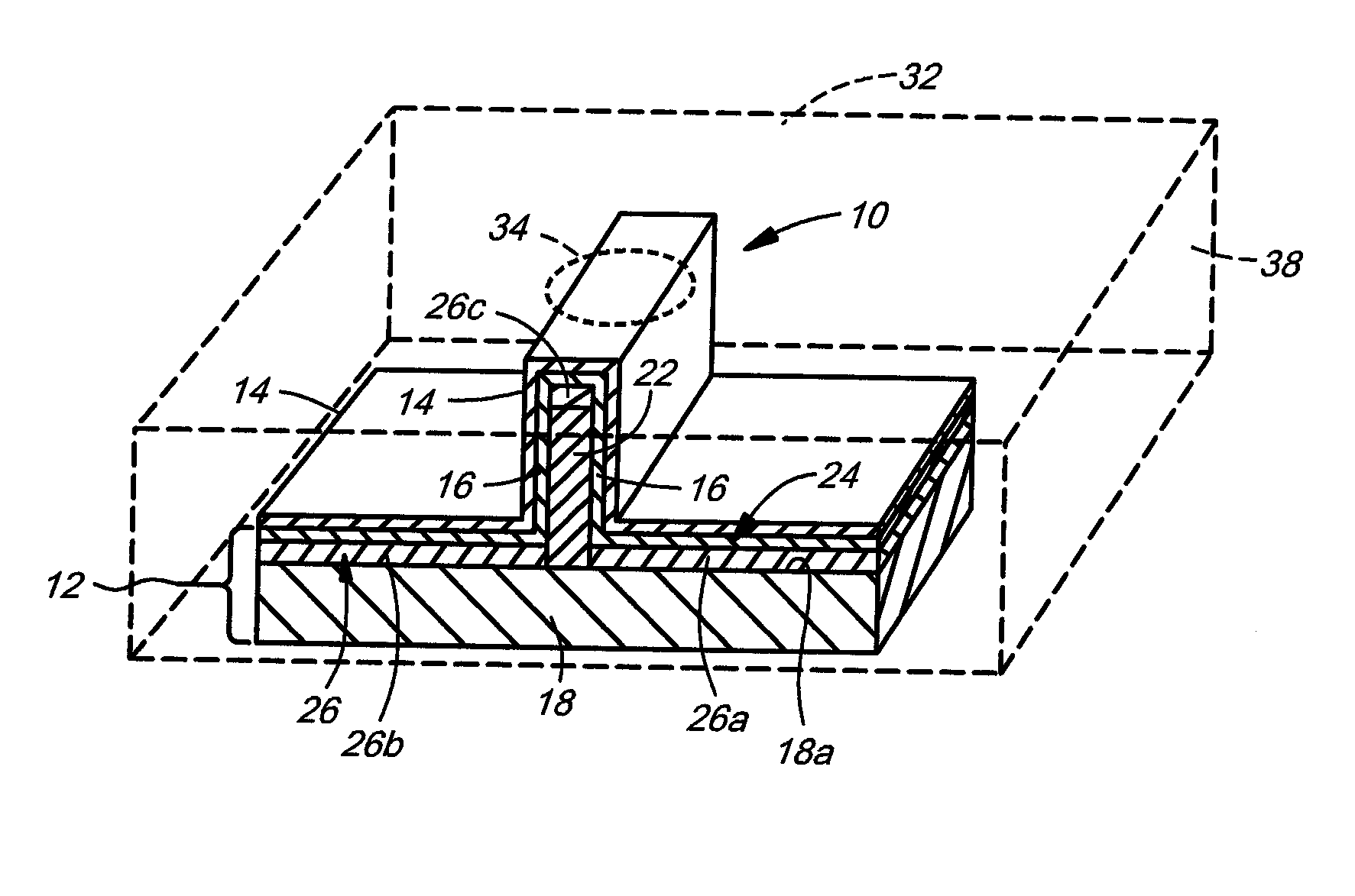 Fin-shaped heater stack and method for formation