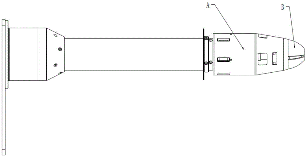 Multi-segment-type guiding and damping device applicable to space conical rod mechanism