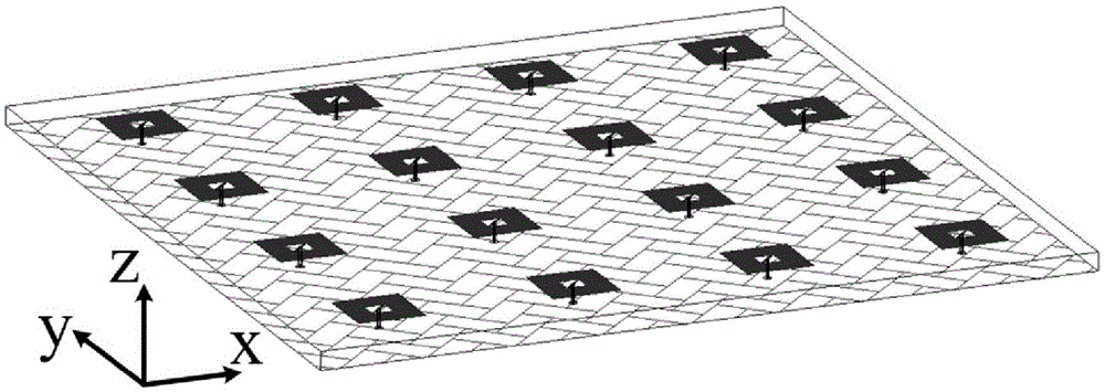 Planar phased-array antenna capable of two-dimensional scanning at wide angle