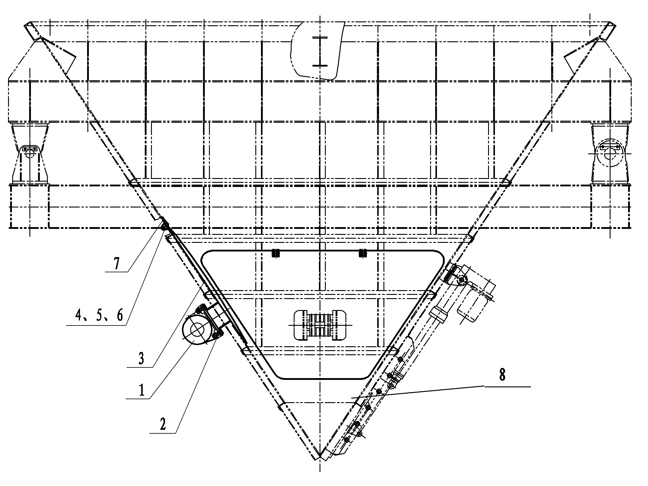 Anti-blocking hopper of ship unloader