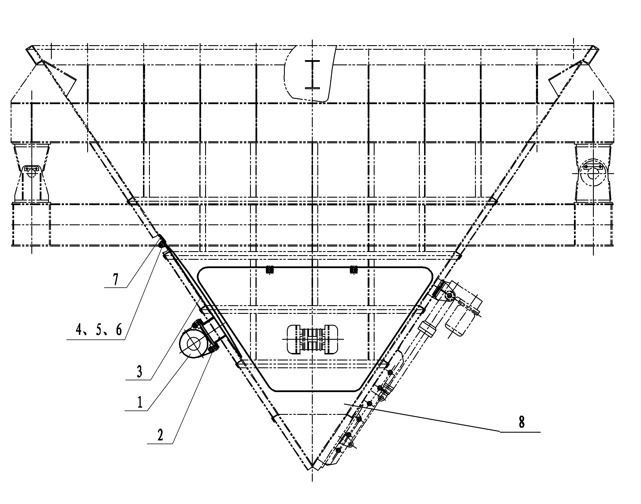 Anti-blocking hopper of ship unloader