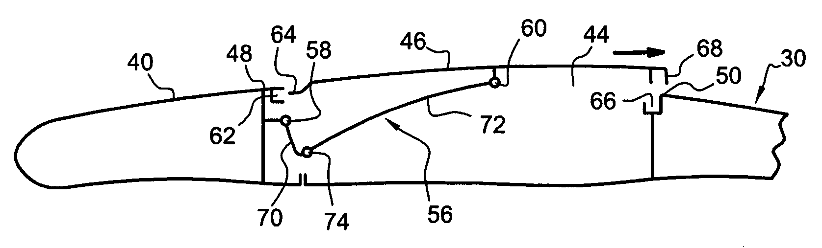 Device for articulating a door of a nacelle of an aircraft and nacelle provided with said articulation device