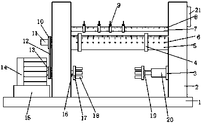 Slitting and packaging device of PE coiled film