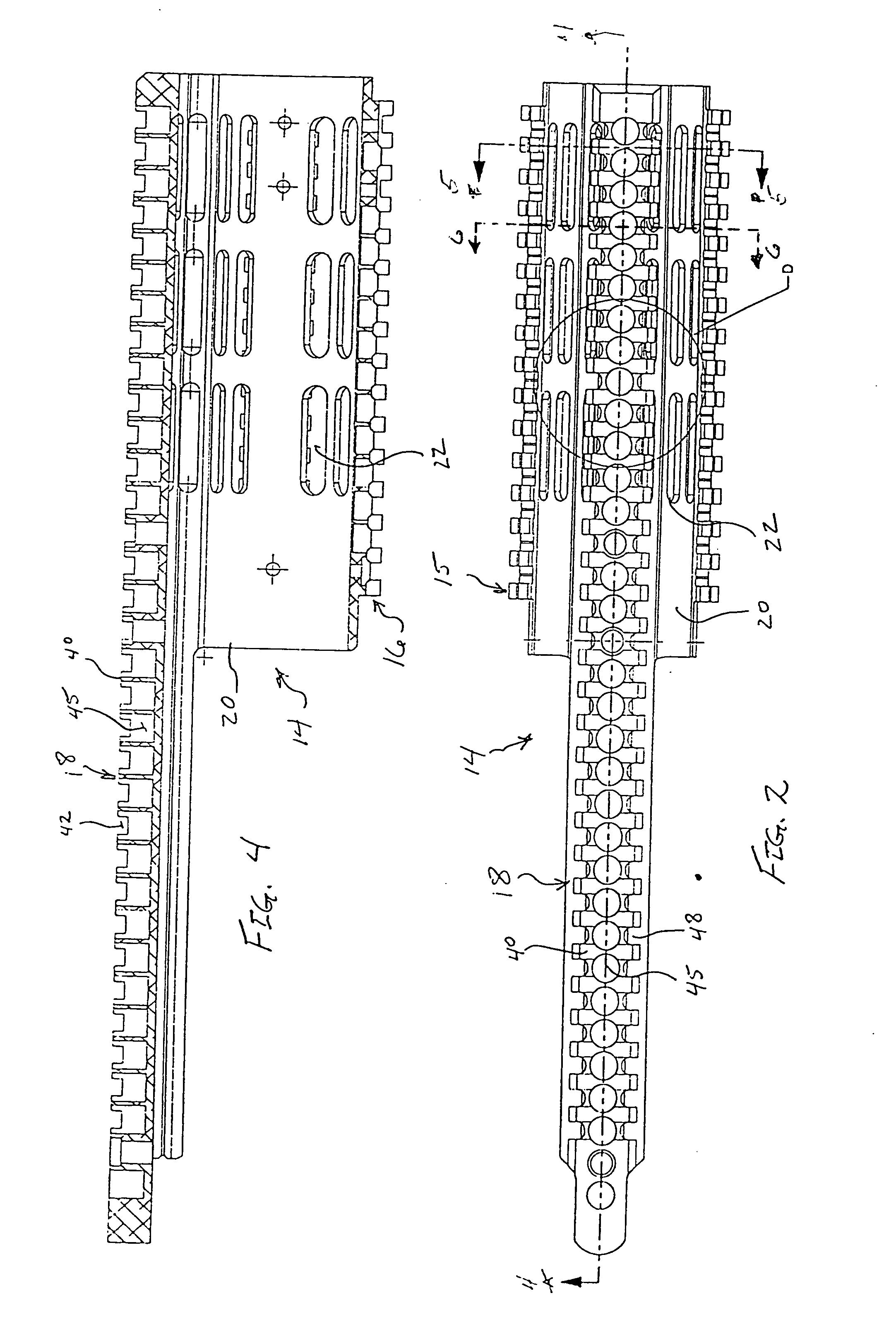 Hand guard assembly for firearms