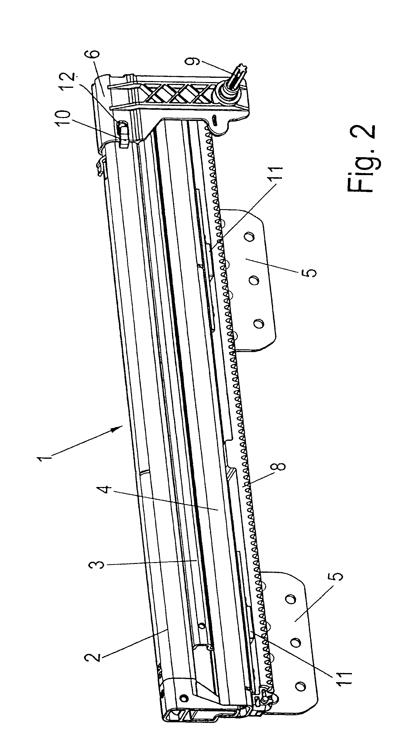 Synchronous guide of a push member and piece of furniture