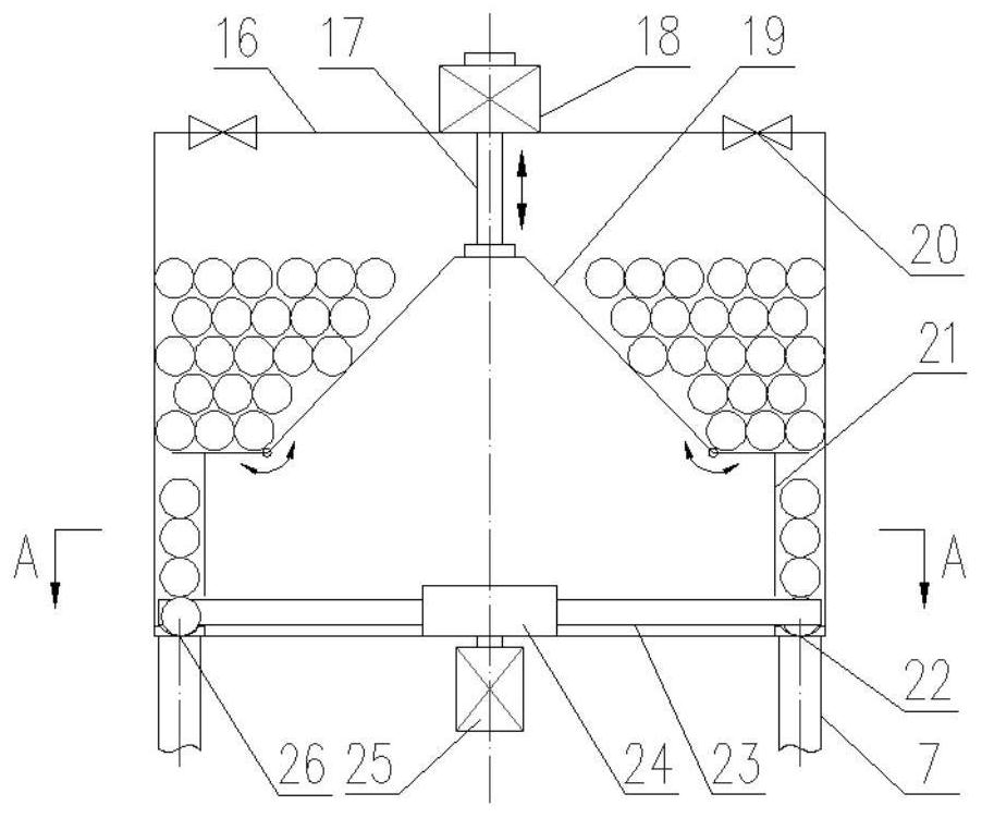 Ice hockey continuous conveying device and conveying method