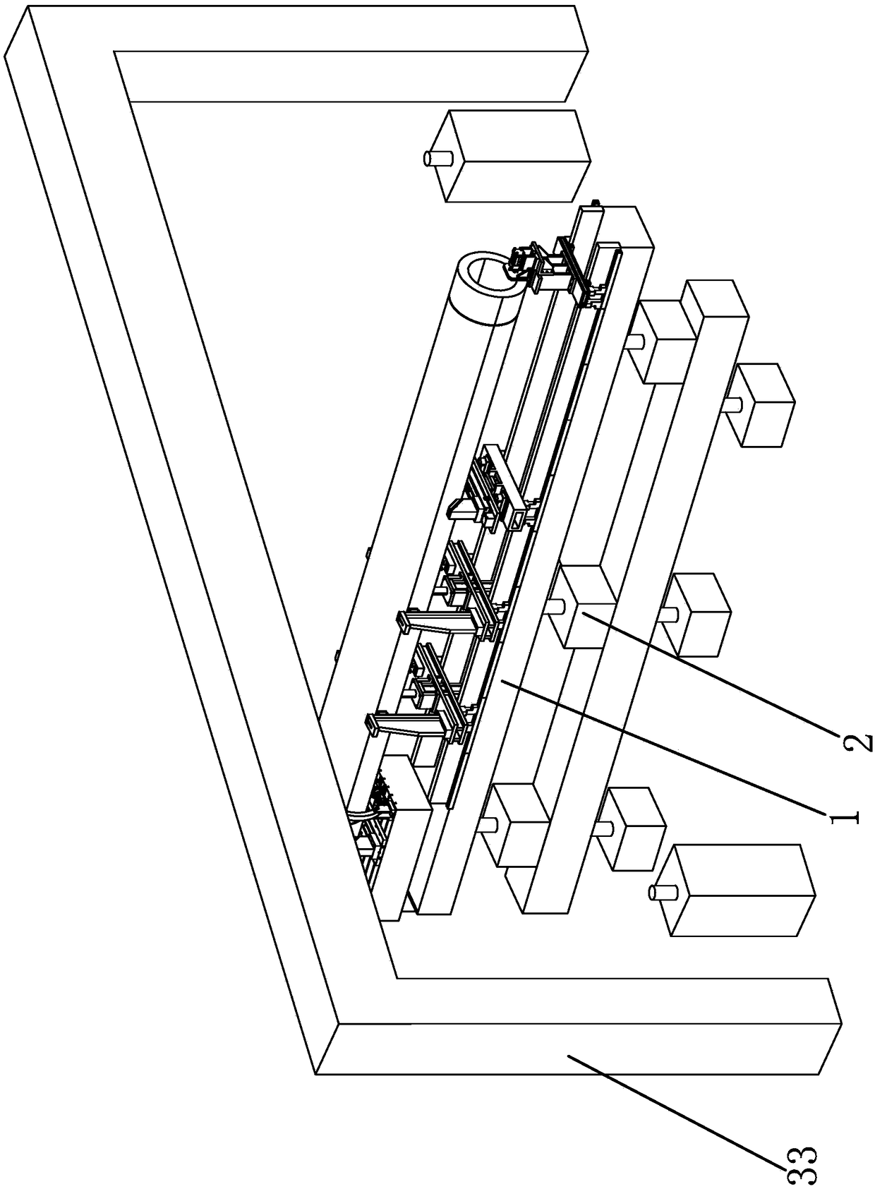 Limiting mechanism used for manufacturing water tank of solar water heater