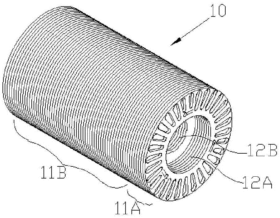 Self-riveting motor rotor iron core