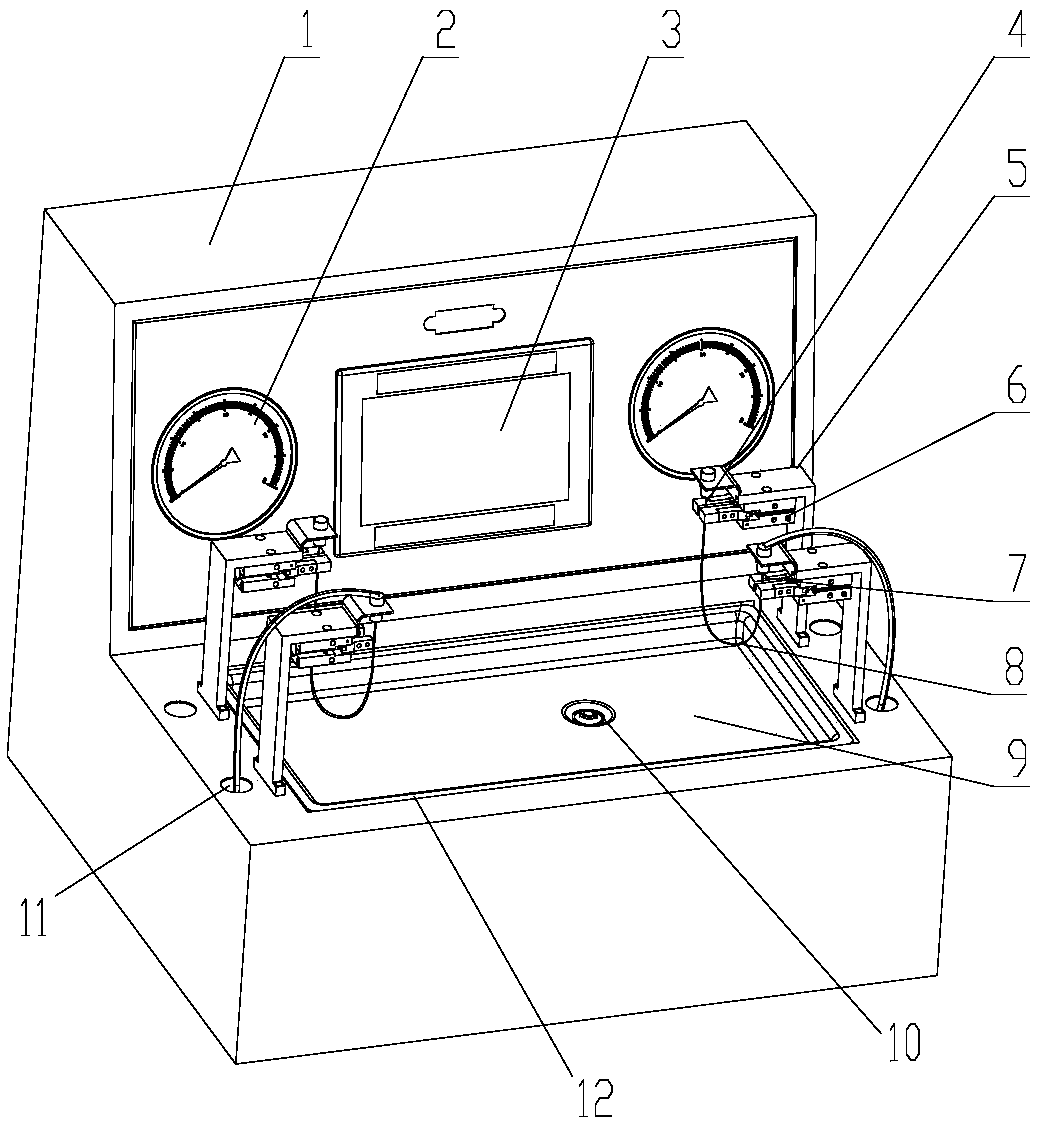 Membrane filament flux test stand, membrane filament flux test control system and membrane filament flux test control method