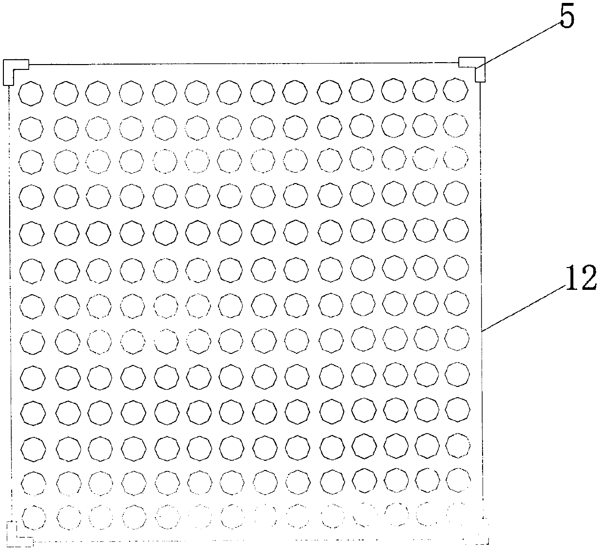 Flowing water destruction sieving test device and method