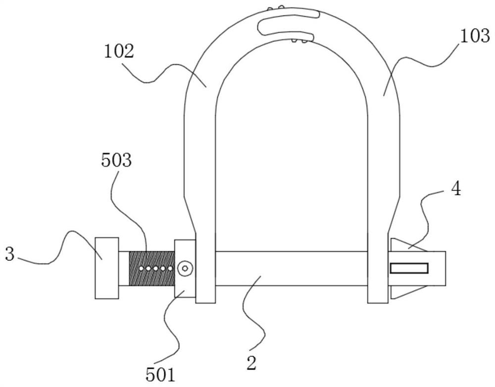 Combined U-shaped ring convenient to disassemble and assemble