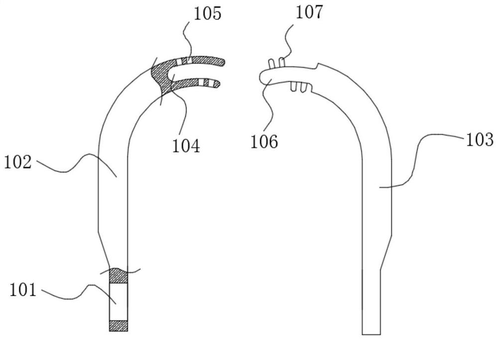 Combined U-shaped ring convenient to disassemble and assemble