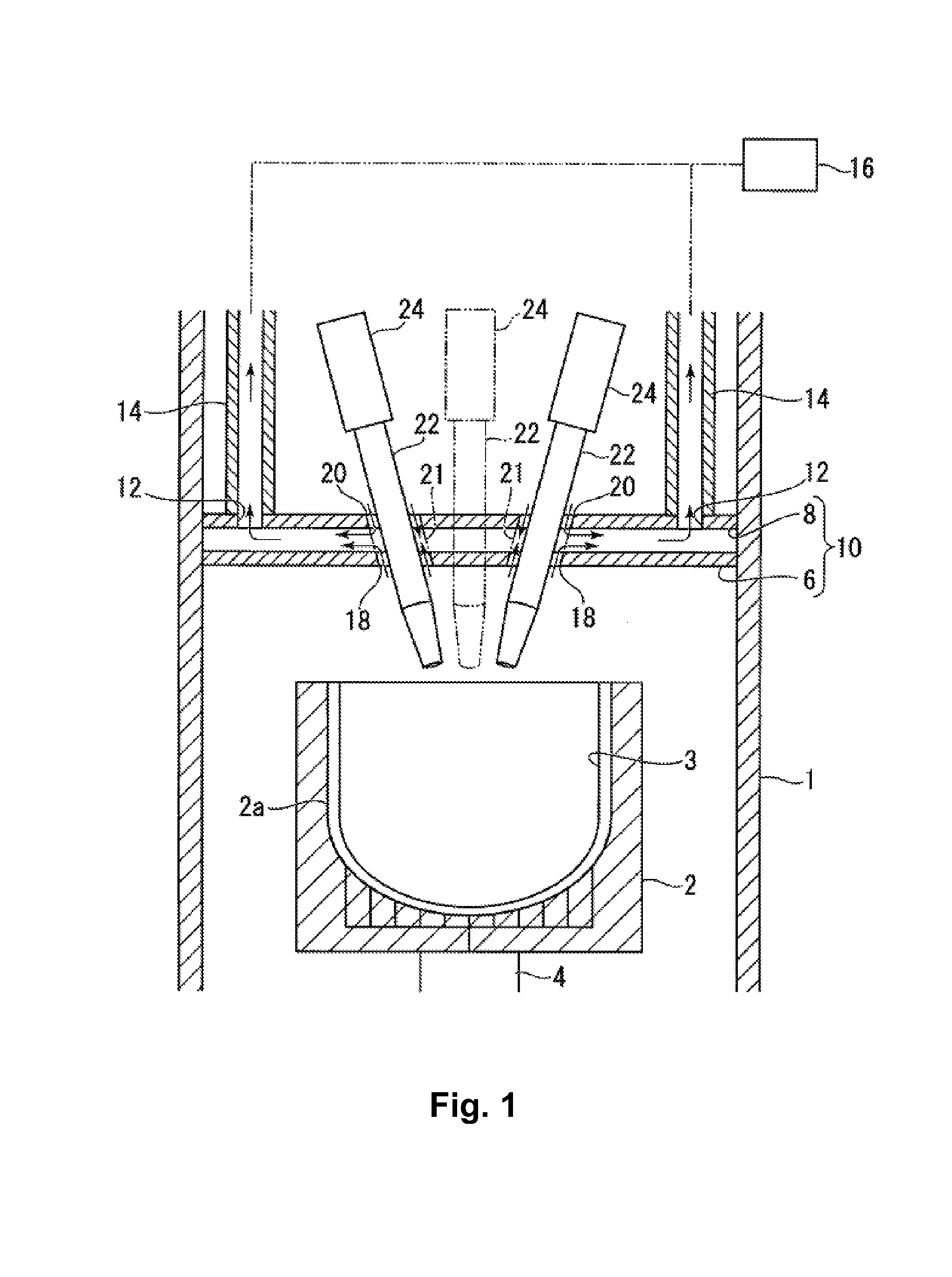 Apparatus for manufacturing vitreous silica crucible