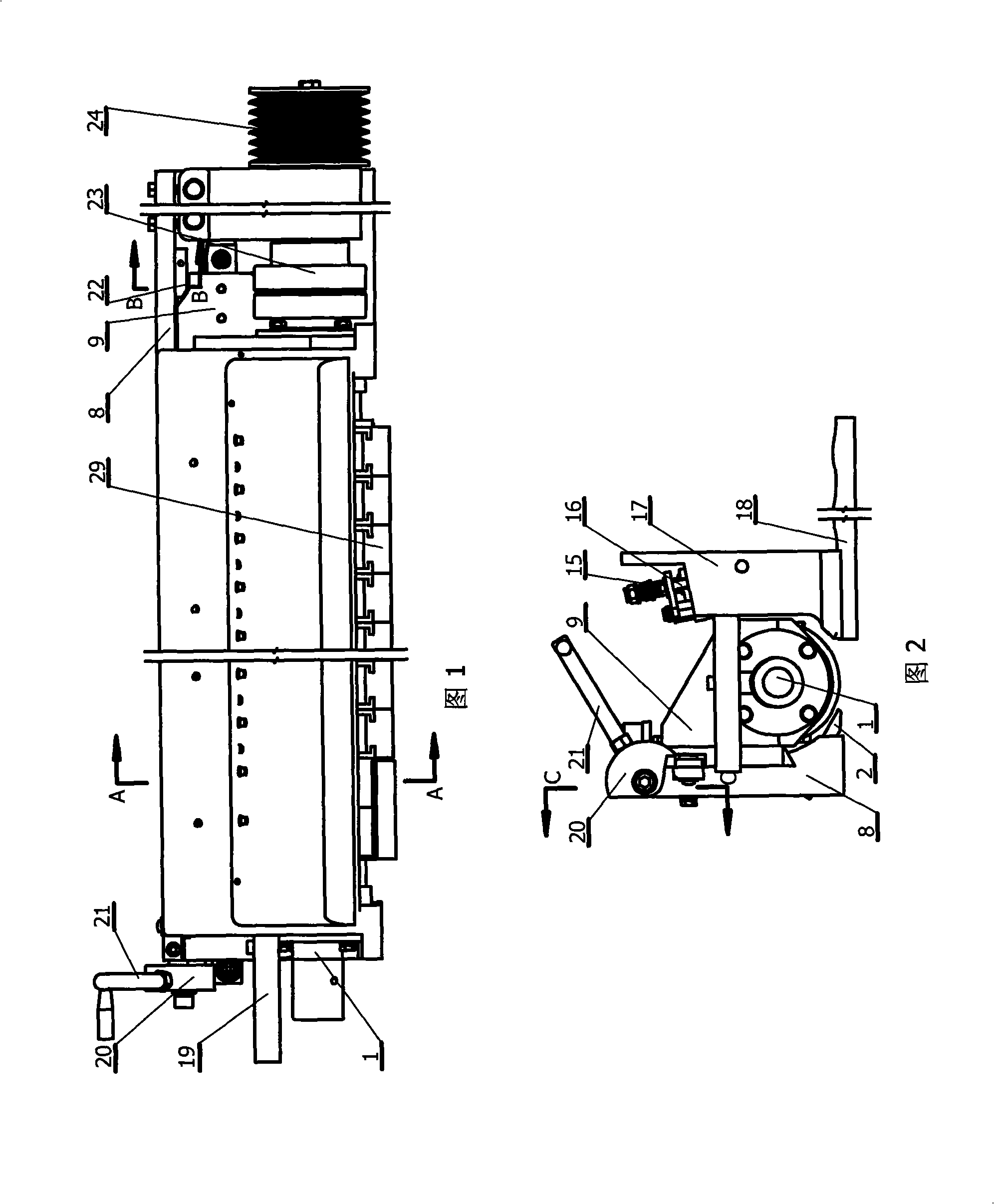 Folding type milling foot pressing apparatus of double surfacer