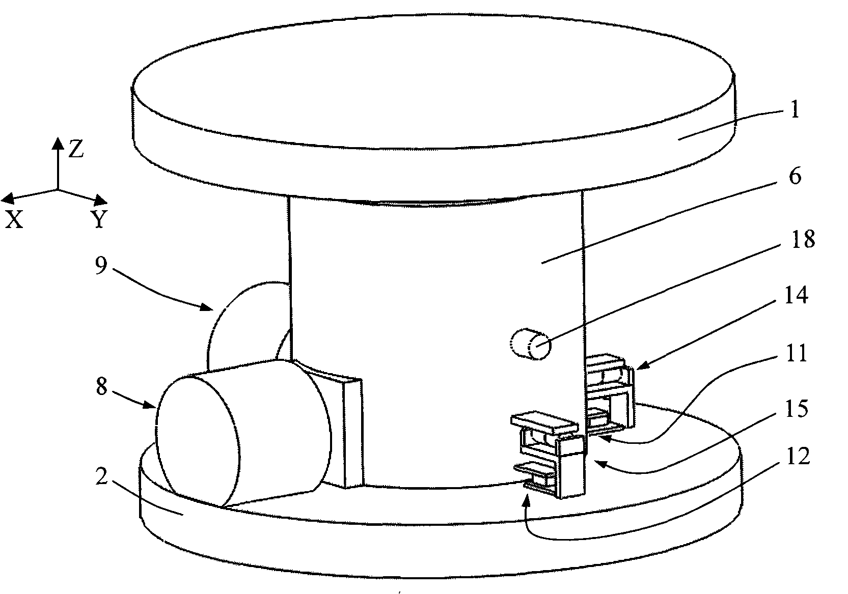 Electromagnetic damping zero-rigidity vibration isolator with flexible film for angular decoupling