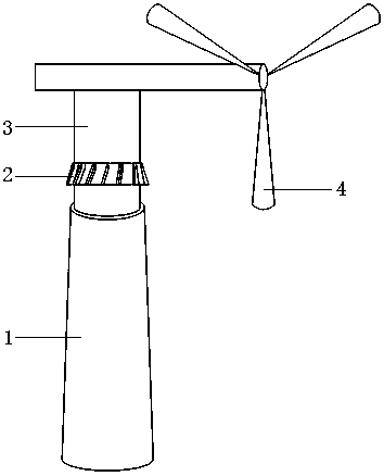 Wind power generation pile and wind power generator