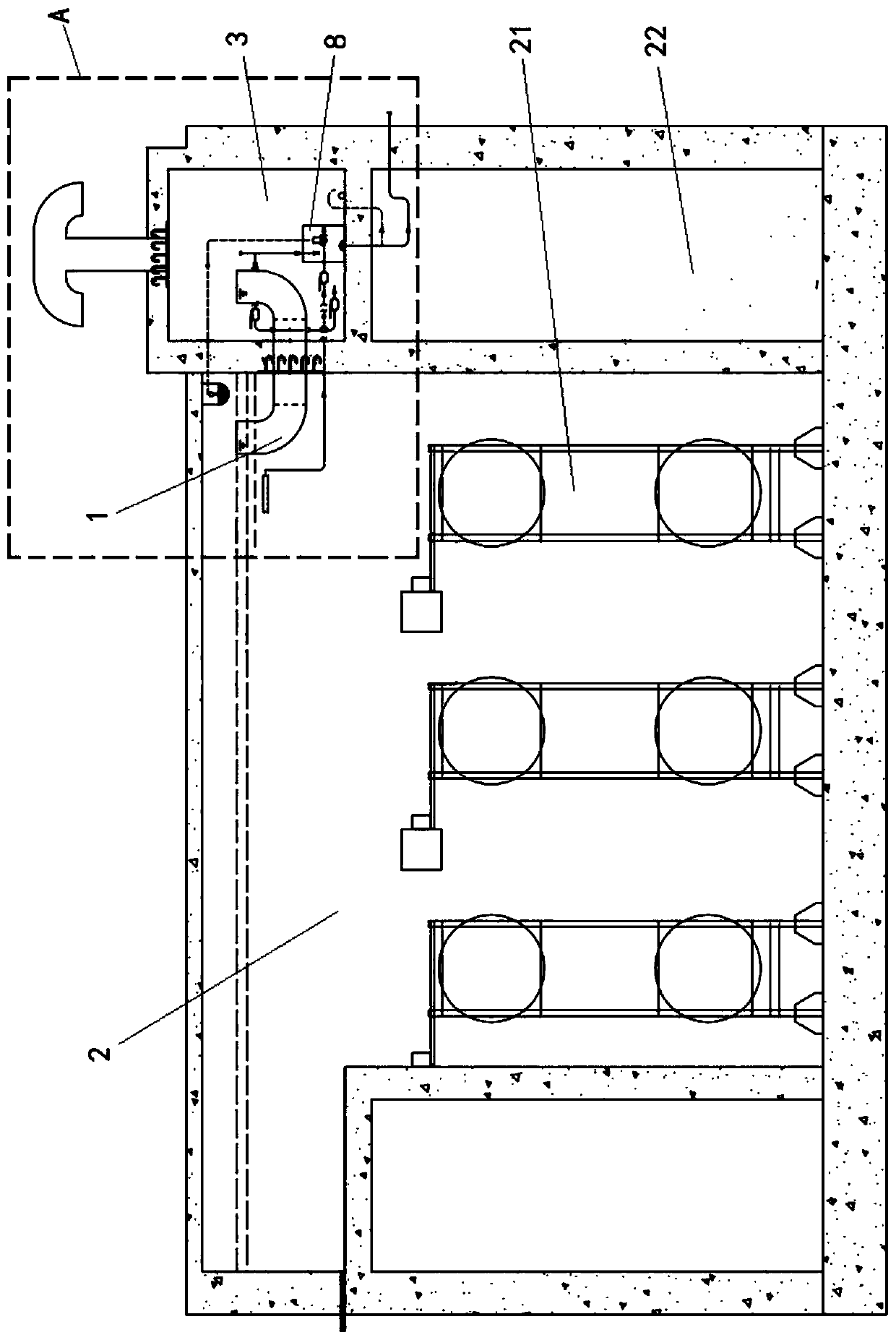 Passive heat conduction device and secondary side passive cooling system