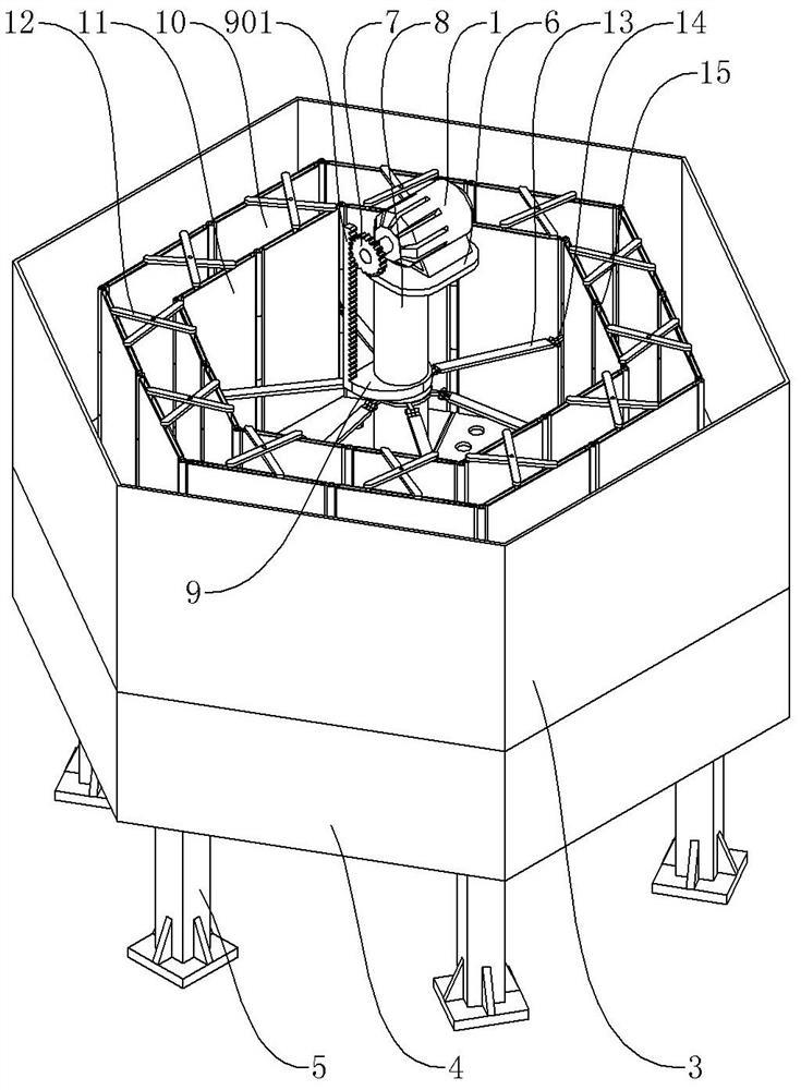 Polygonal hydraulic crushing device