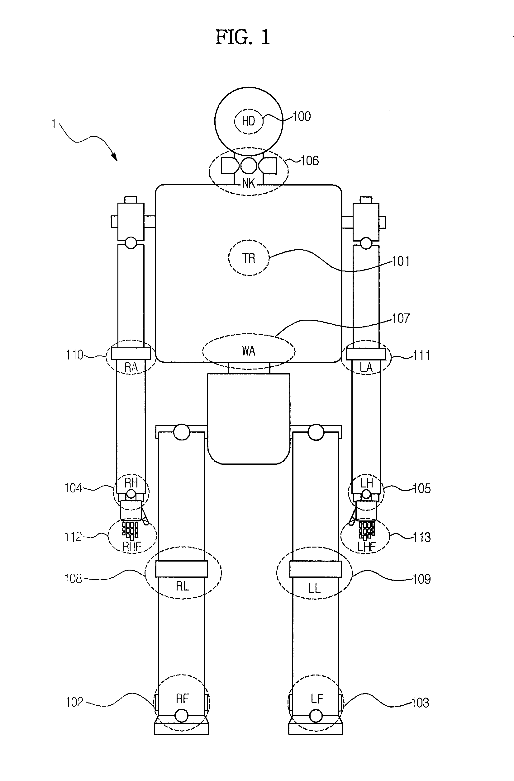 Apparatus, method and computer-readable medium controlling whole-body operation of humanoid robot