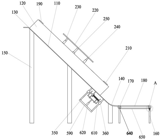 Descending loading conveying device with speed reducer