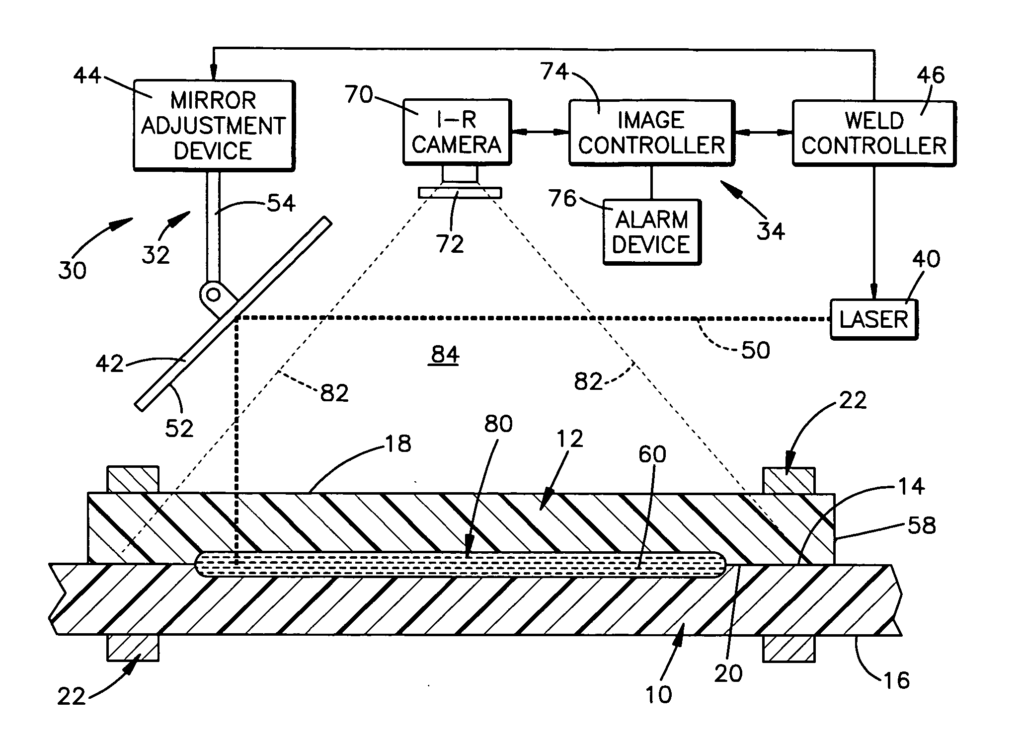 Method for monitoring quality of a transmissive laser weld