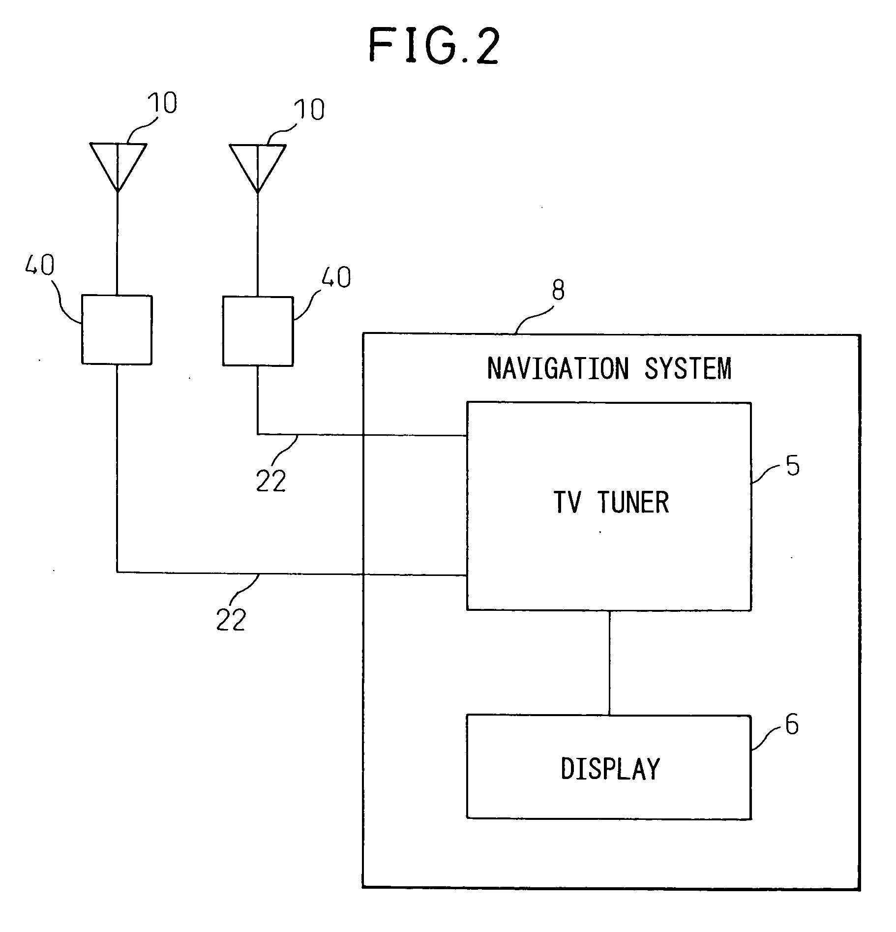 Loop antenna attached to rear window of vehicle