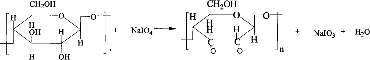 Preparation method of oxidized dialdehyde cellulose immobilized urease