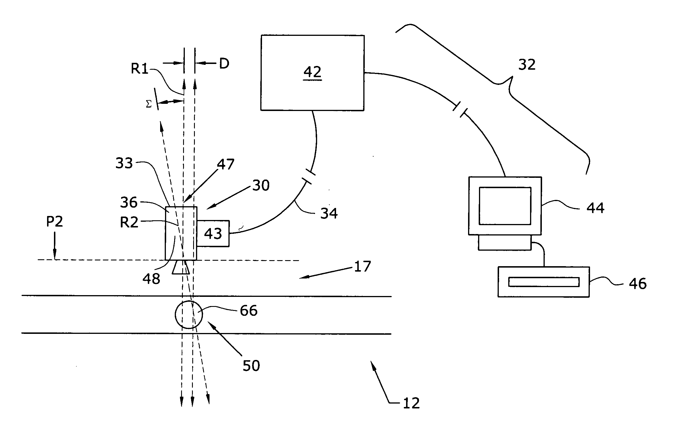 Method of calibrating a detector and calibration sphere for the same