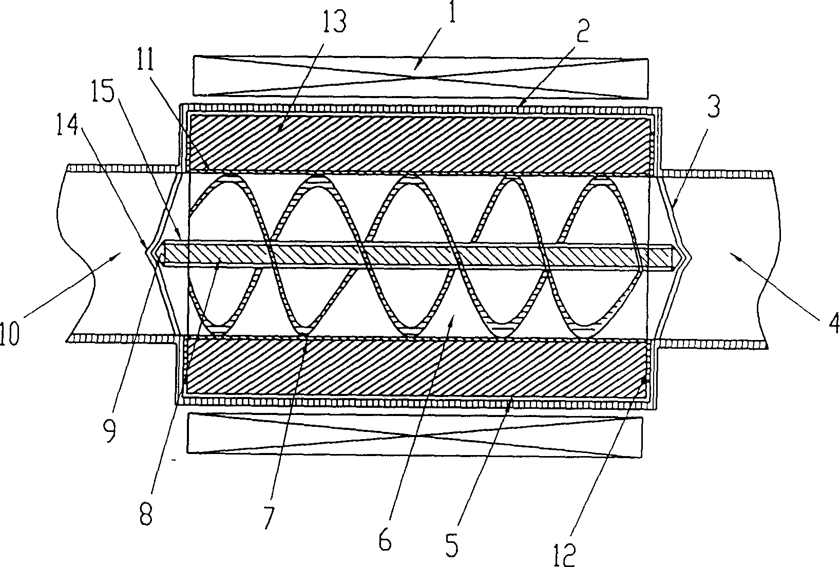 Magnetic-driven axial-flow auxiliary pump for heart