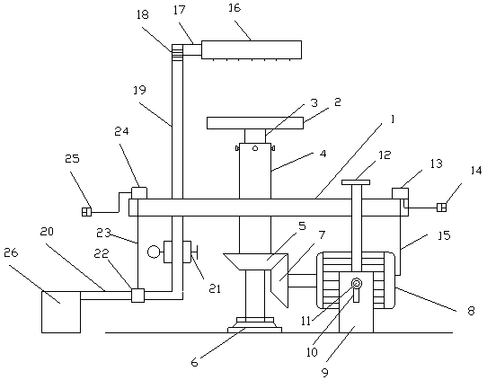 Adjusted and controlled type base body pulling device