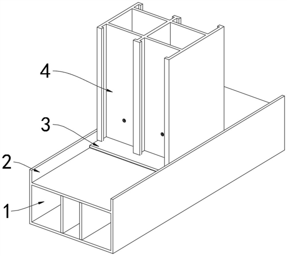 External connecting piece suitable for connecting mullions of aluminum alloy doors and windows