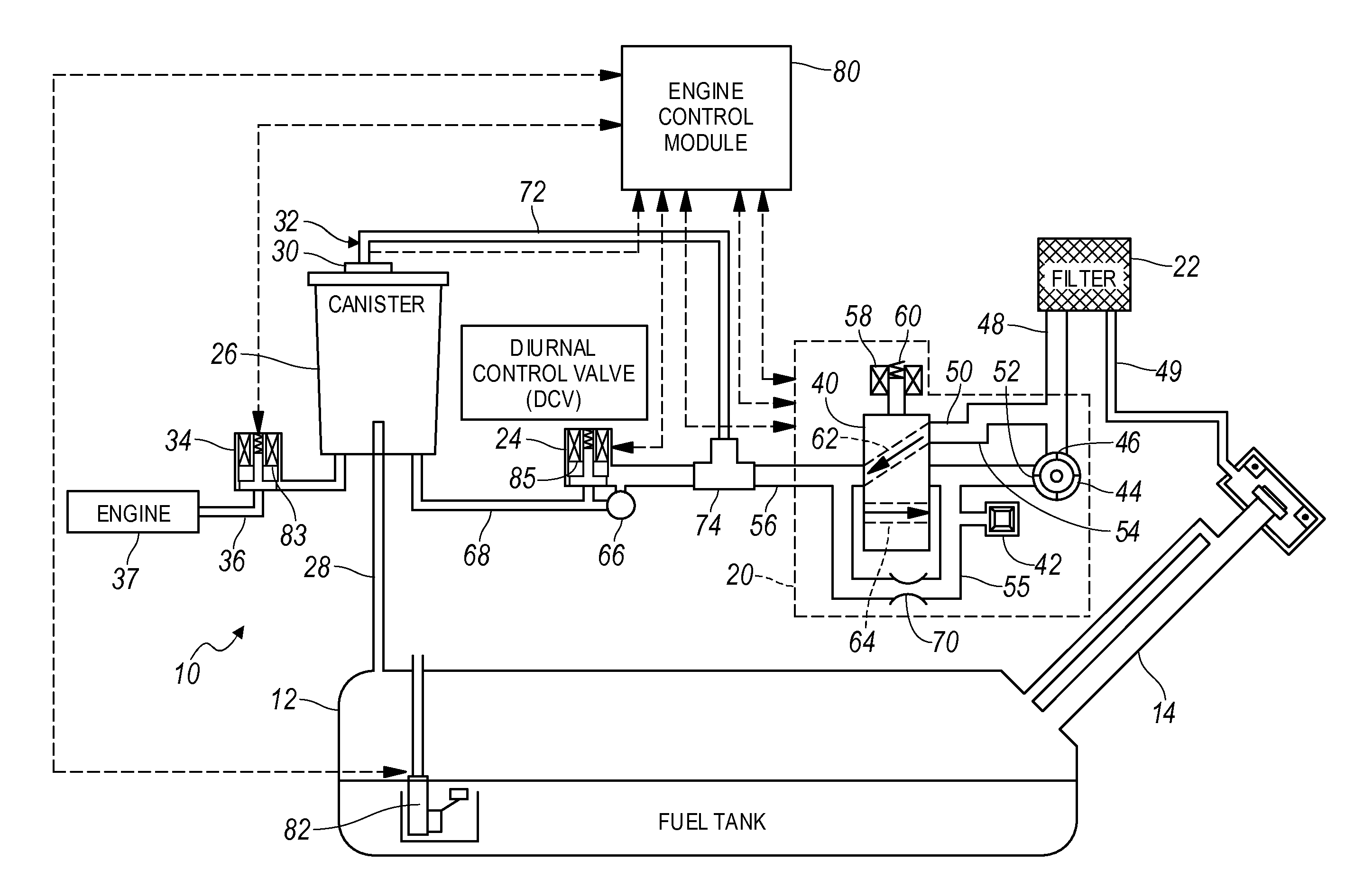 Checking Functionality of Fuel Tank Vapor Pressure Sensor