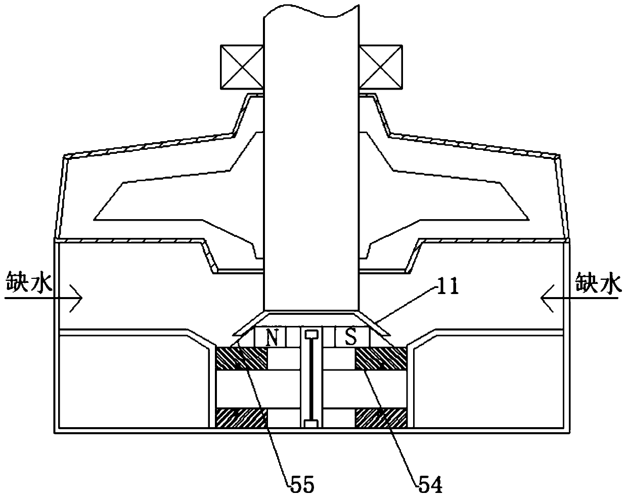 Water pump built-in comprehensive detection component and its usage method