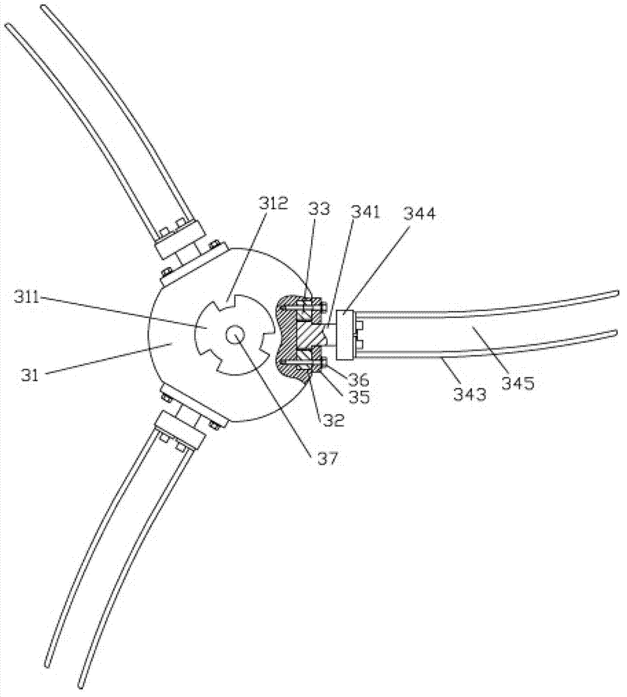 Blade-adjustable ventilating machine