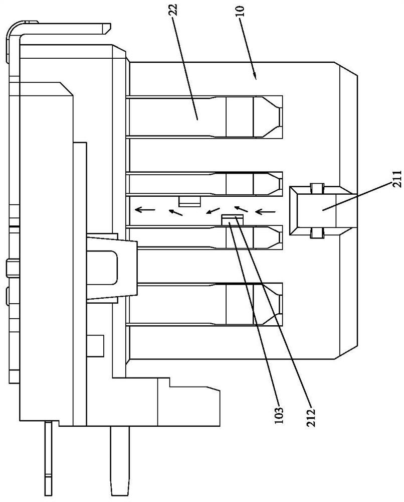 Side vertical fast charging connector