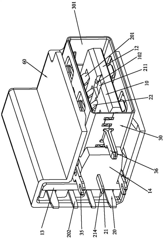 Side vertical fast charging connector