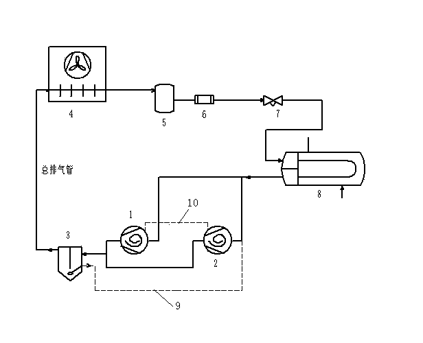 Air source heat pump unit with parallel double compressors