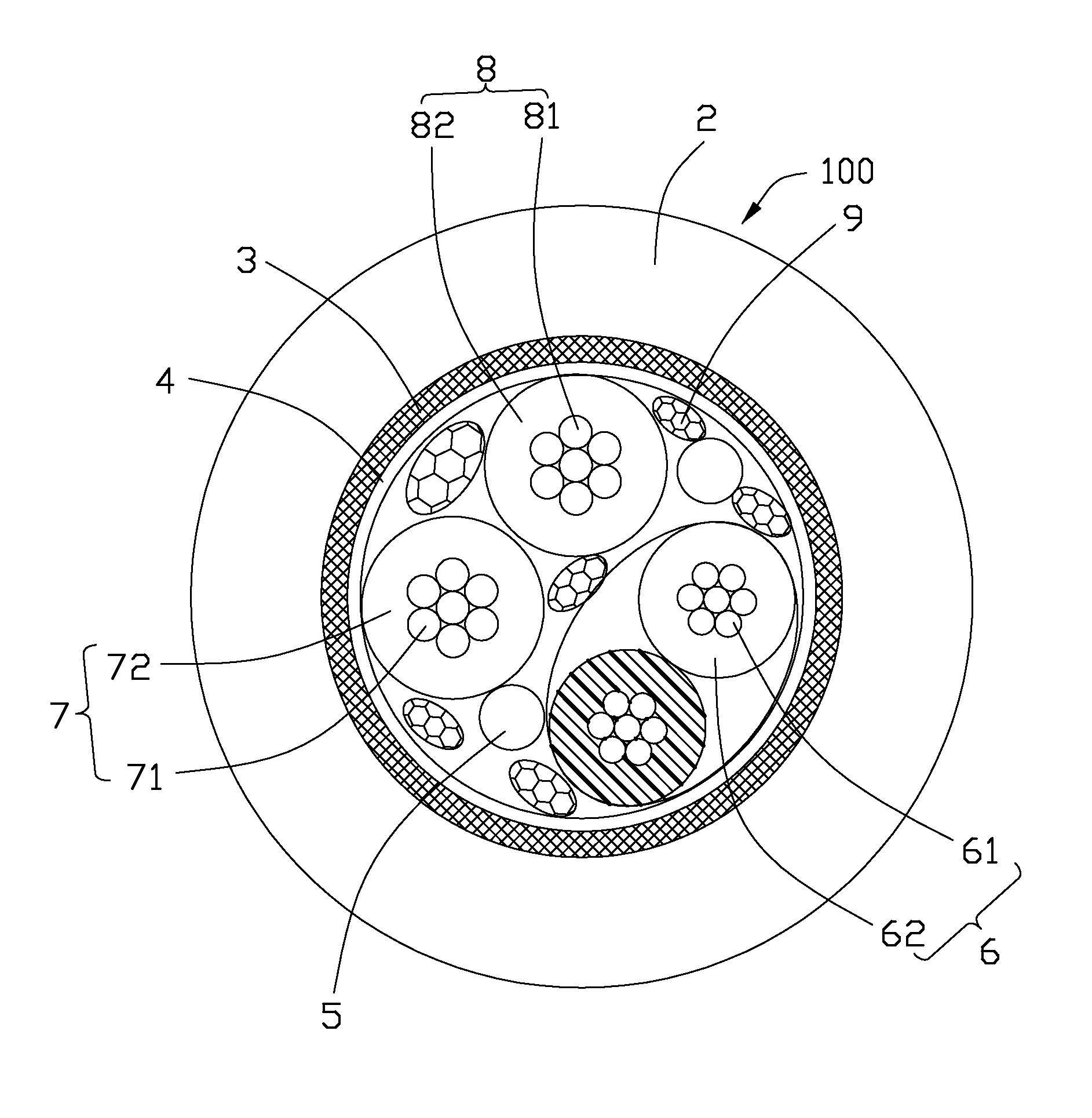 Optical-electrical hybrid transmission cable