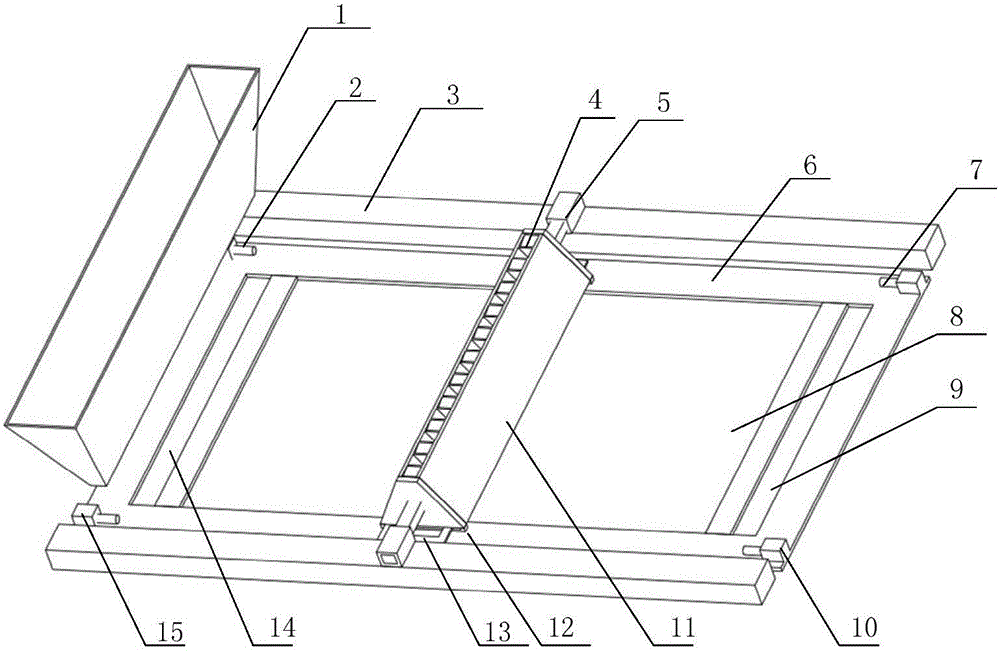 Mechanical contact-type bidirectional switching powder laying system based on powder bed