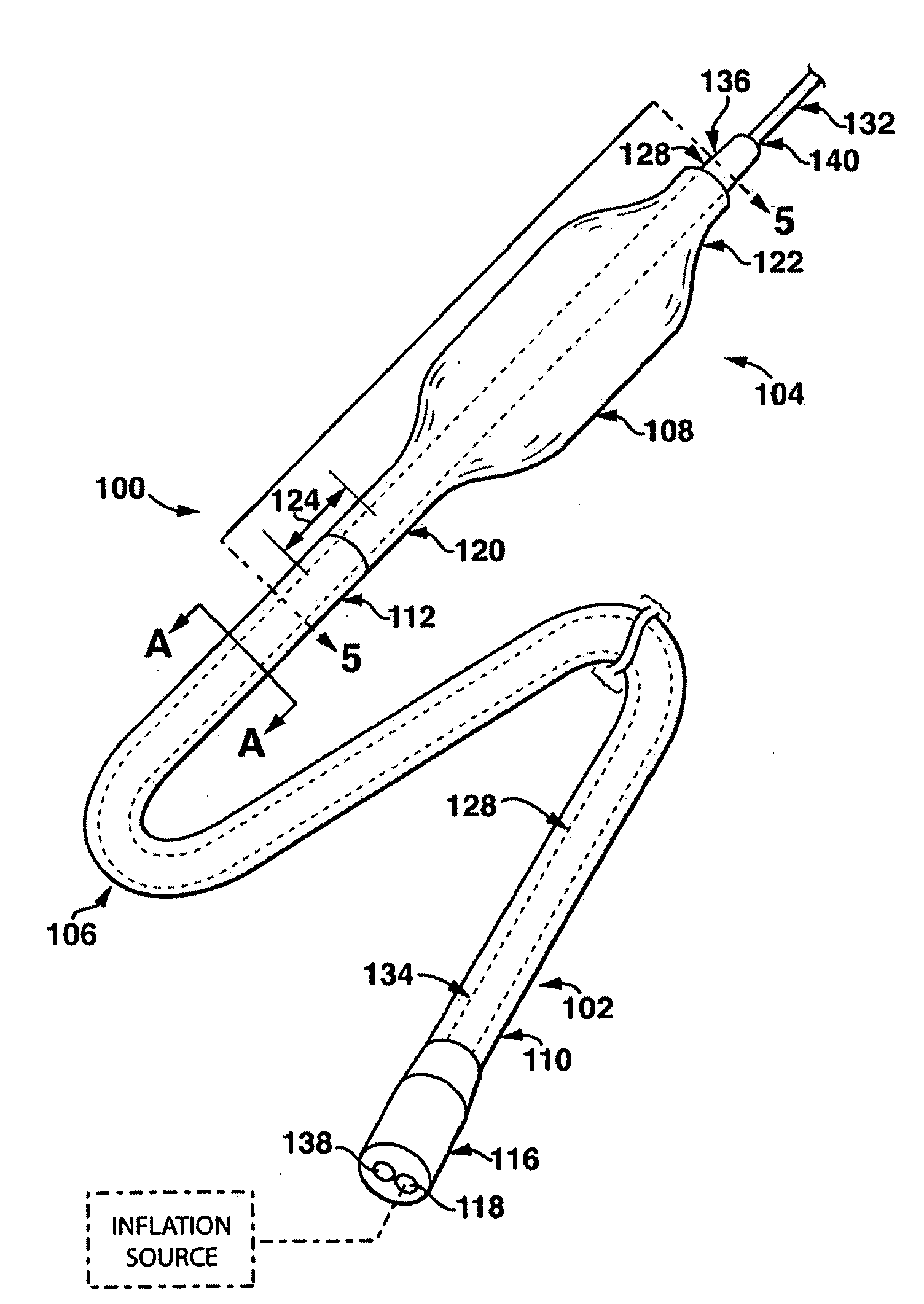 Balloon catheter for crossing a chronic total occlusion