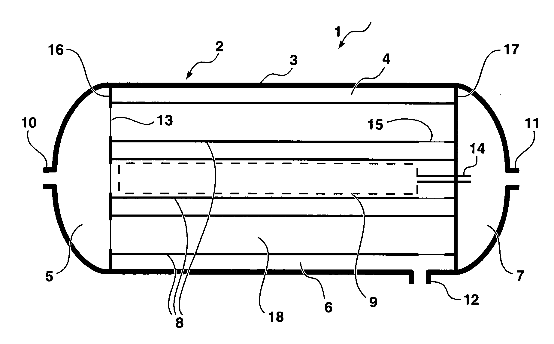 Gas separation membrane module assembly