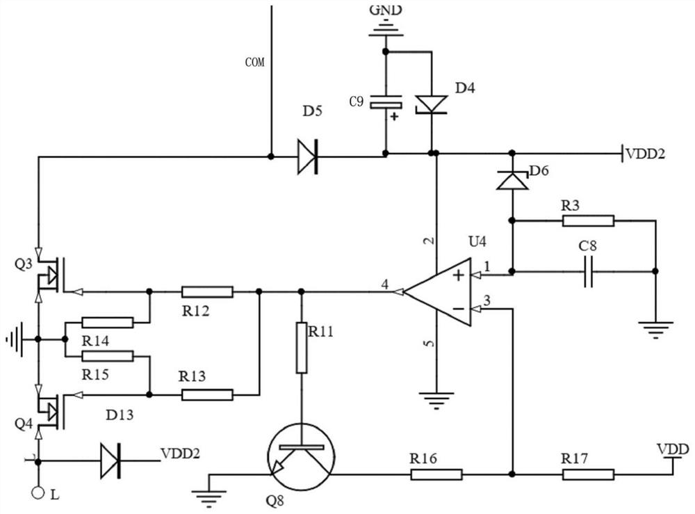 Single-live-wire electricity taking circuit