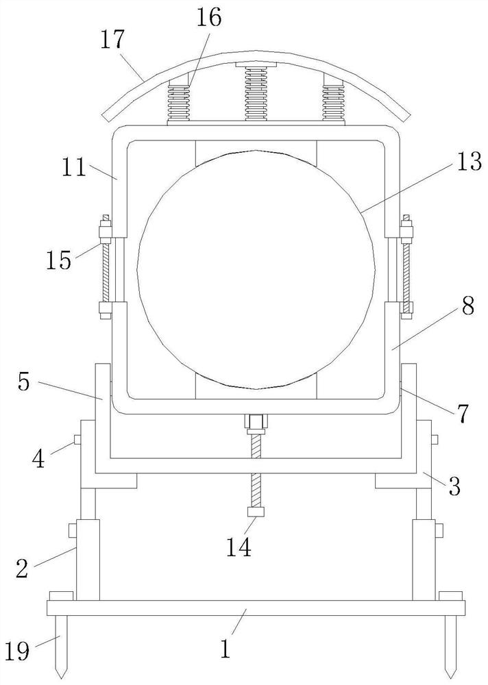 Supporting protective mechanism for pipeline construction