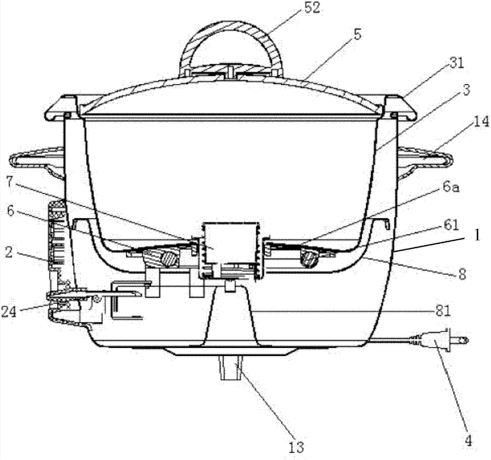 Electric heating cooker with secondary fermentation function and fermented food making method