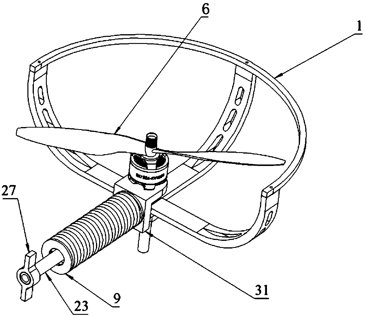 Passive anti-collision damping multi-rotor drone