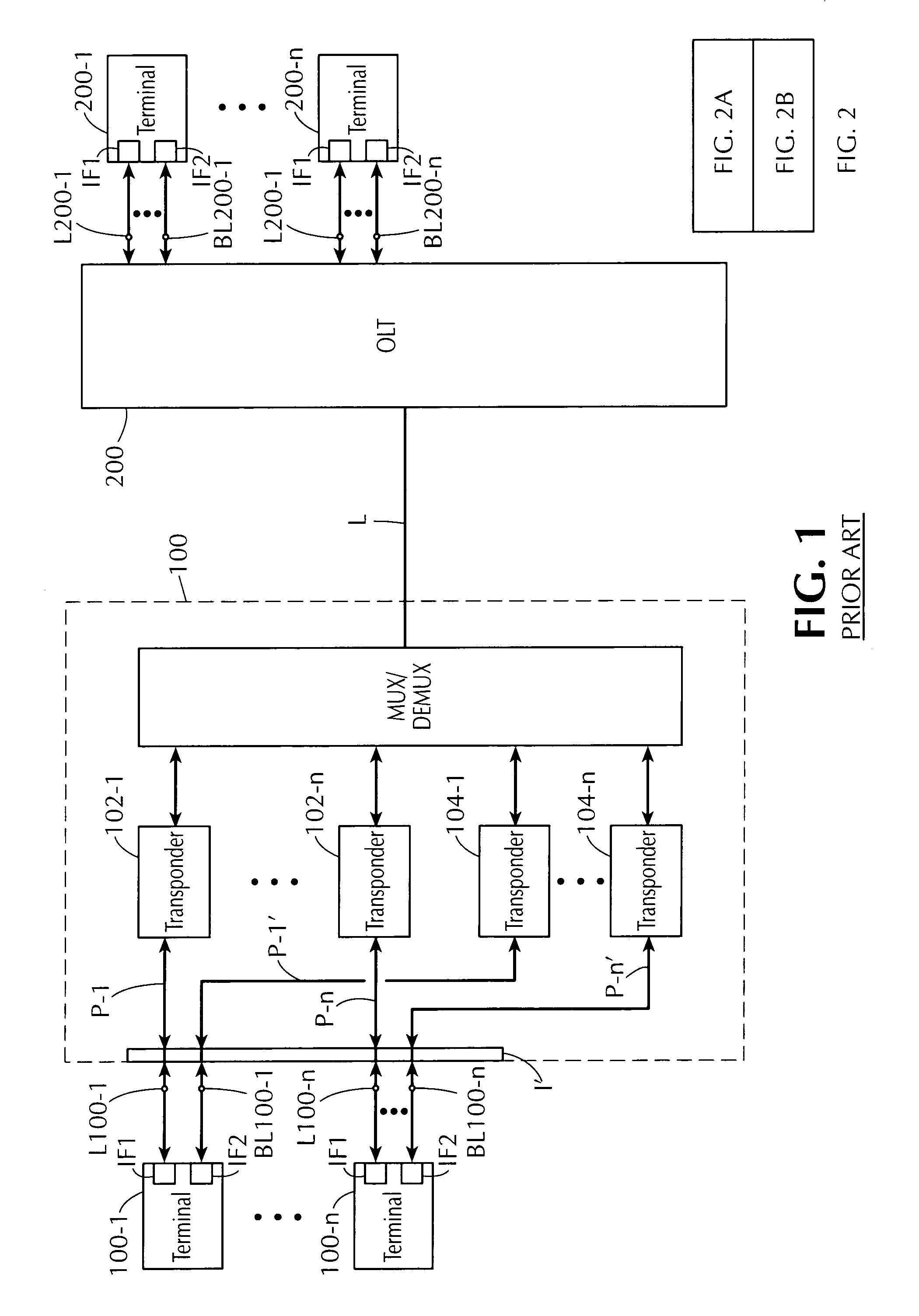 1:N protection in an optical terminal