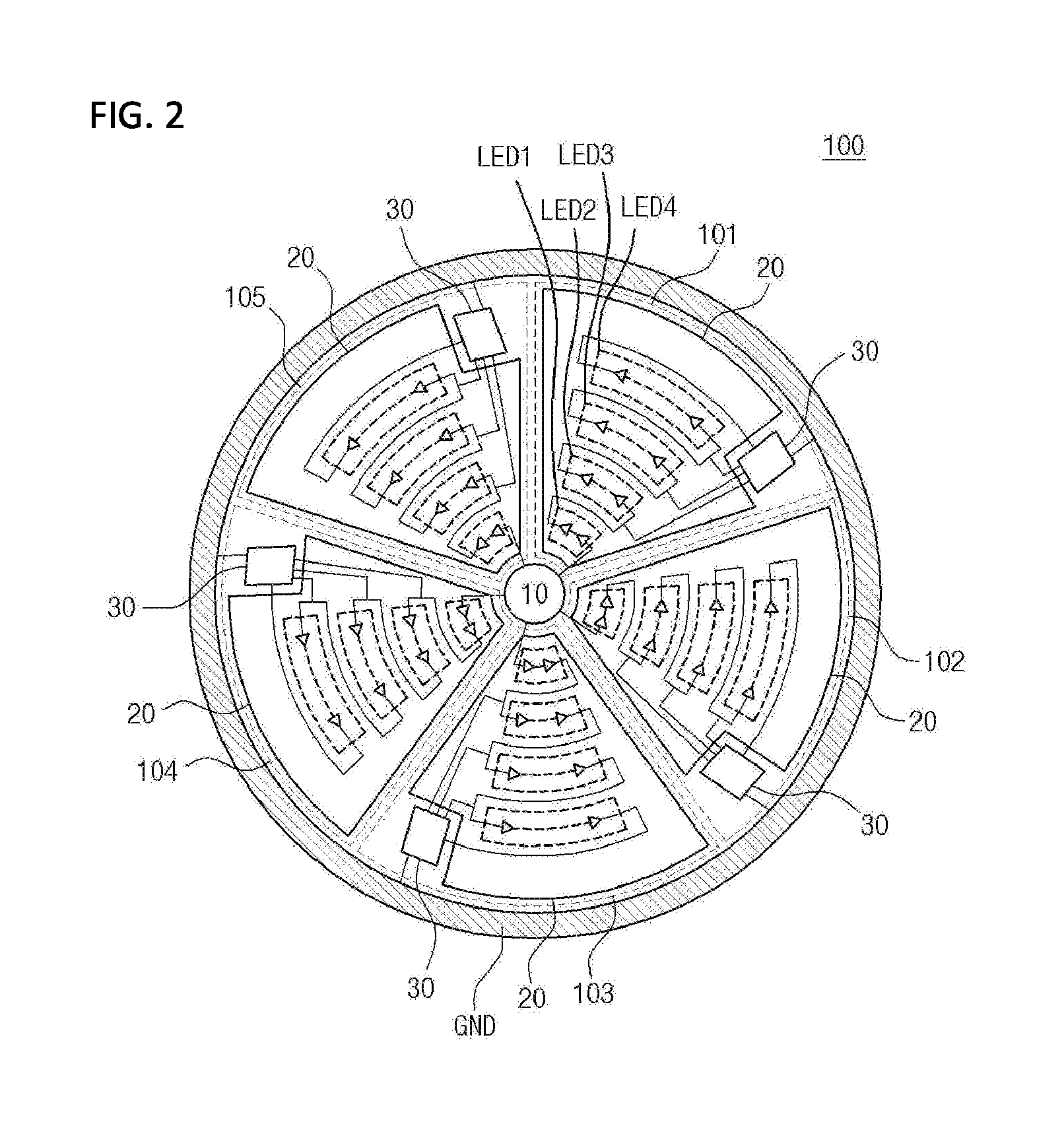 LED lighting apparatus with improved heat radiation property