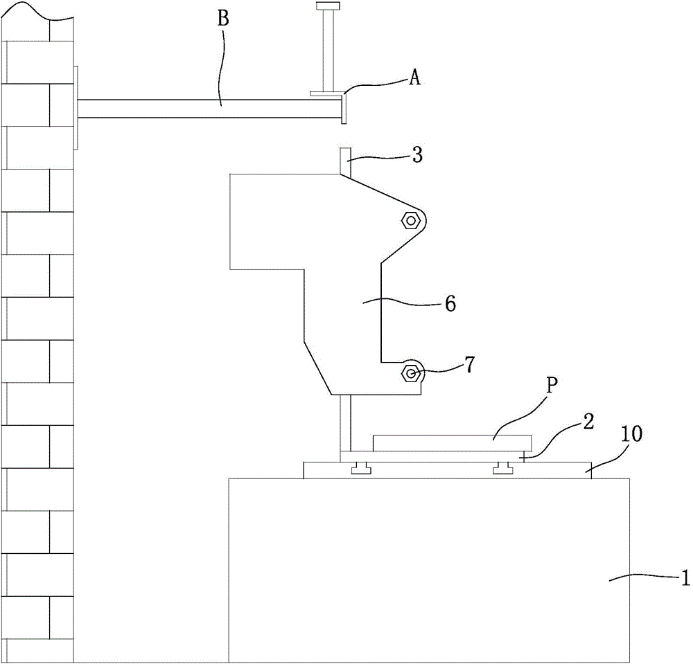 Pneumatic clamp for clamping motorcycle engine to carry out power measurement